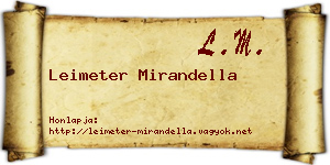 Leimeter Mirandella névjegykártya